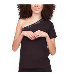 Michael MICHAEL KORS Asymmetrical-Embellished-Neck Top, NWT, SZ XL